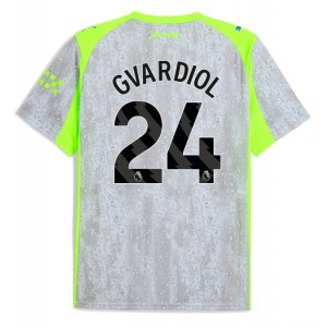 Fotbalové Dres Manchester City Josko Gvardiol #24 Třetí Oblečení 2025-26 Krátký Rukáv